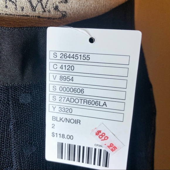 NWT Anthropologie size 2 black polka dotted mesh skirt - Picture 8 of 10